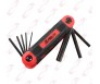 8pcs MM Metric Folding Pocket Hex Allen Key Wrench Driver Set Easy Grip New